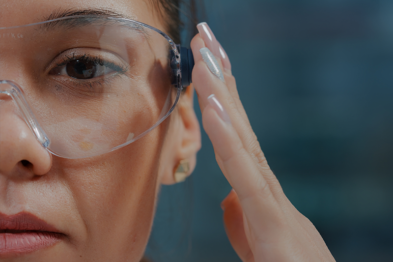 Identificacion por iris a empleados con gafas de protección 